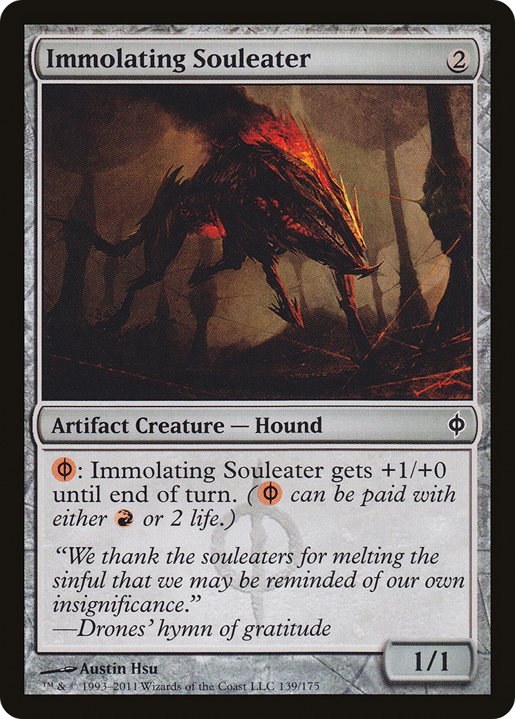 Image of Immolating Souleater (NPH-139) - New Phyrexia Foil