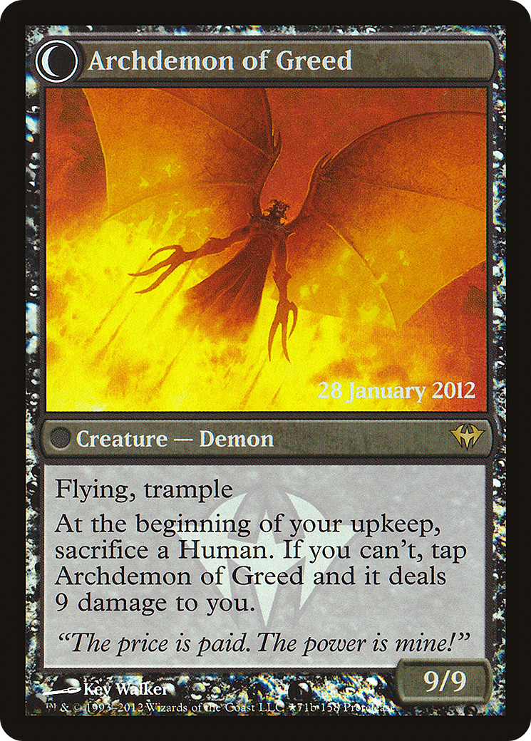 Image of Ravenous Demon (PRE-071) - Dark Ascension Promos: (Double Faced Transform) Foil
