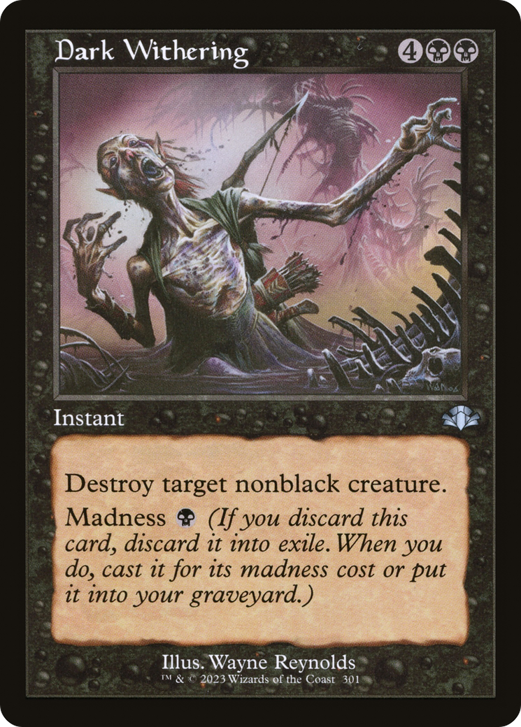 Image of Dark Withering (Retro Frame) (DMR-301) - Dominaria Remastered Foil