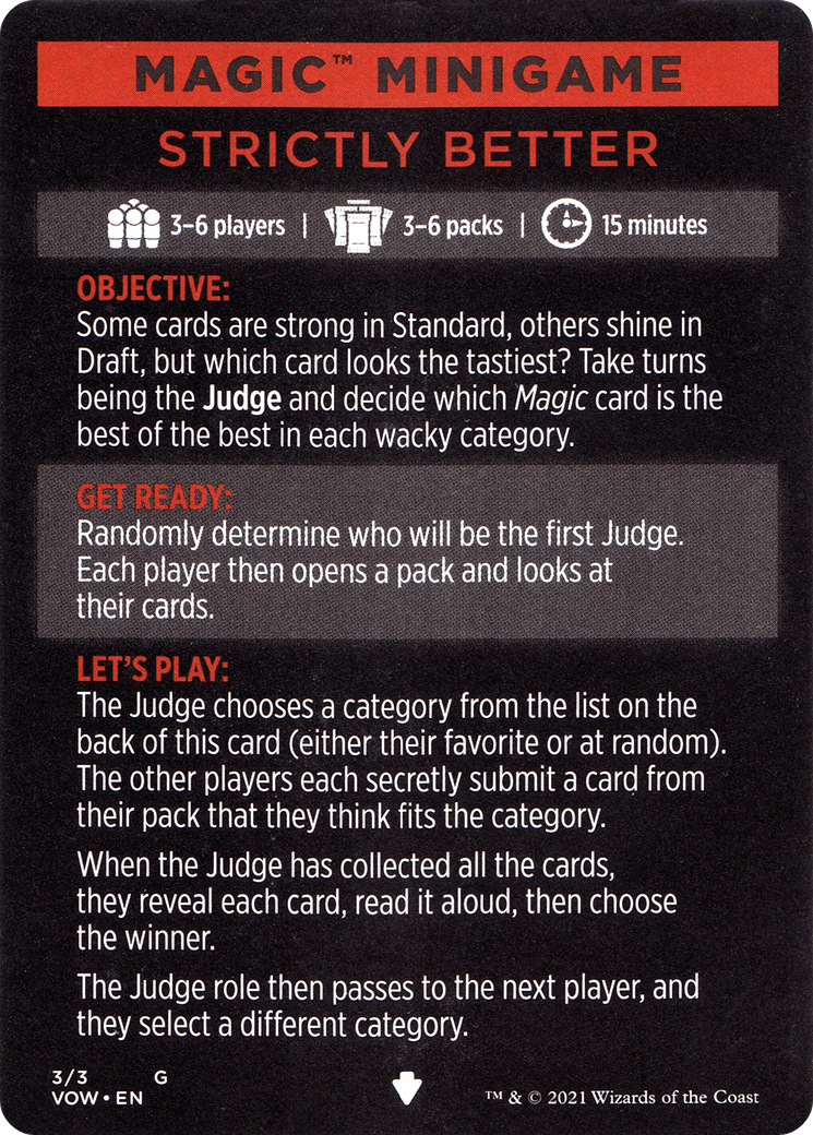 Image of Strictly Better // Strictly Better (cont'd) (MVOW-003) - Innistrad: Crimson Vow Minigames
