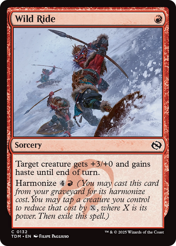 Image of Wild Ride (TDM-132) - Tarkir: Dragonstorm Foil