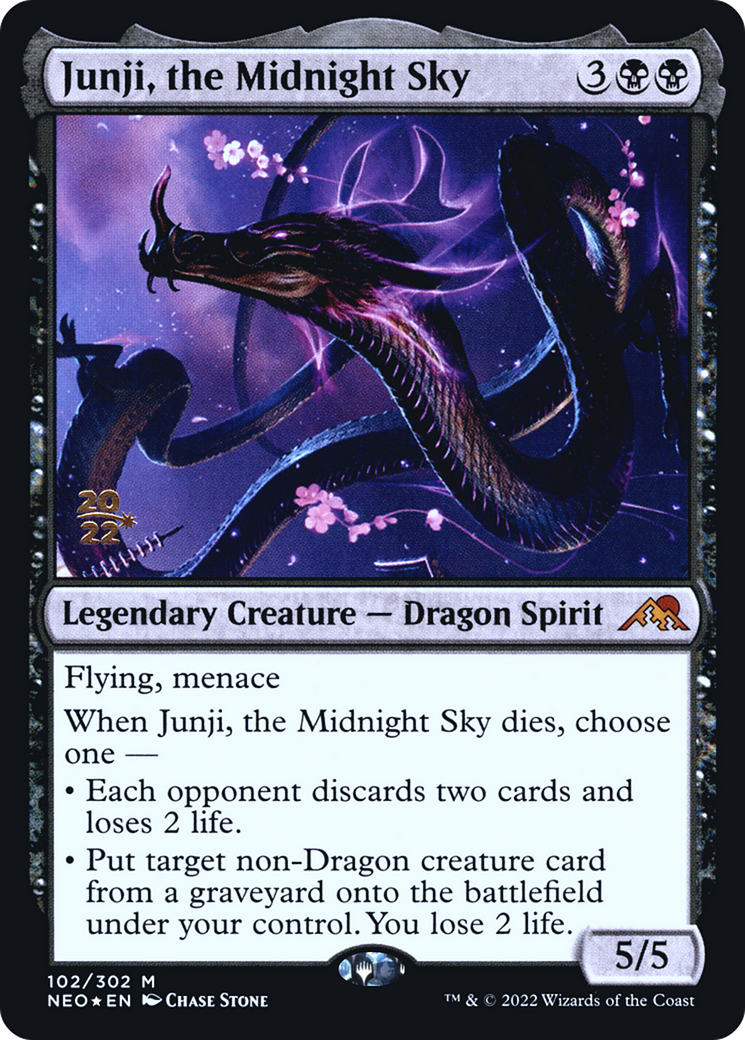 Image of Junji, the Midnight Sky (PRE-102) - Kamigawa: Neon Dynasty Promos Foil