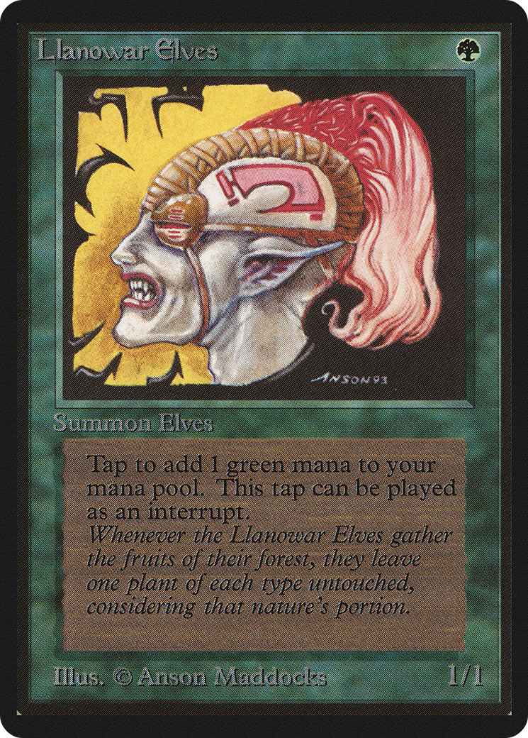 Image of Llanowar Elves (LEB-) - Limited Edition Beta