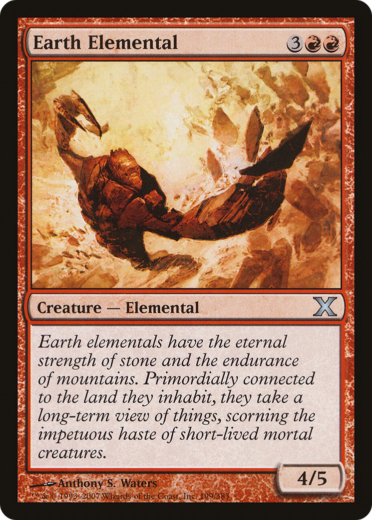 Image of Earth Elemental (10E-199) - Tenth Edition Foil