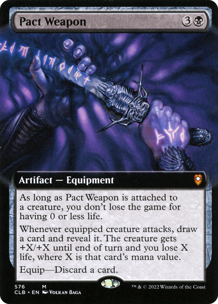 Image of Pact Weapon (Extended Art) (CLB-576) - Commander Legends: Battle for Baldur's Gate: (Extended Art) Foil