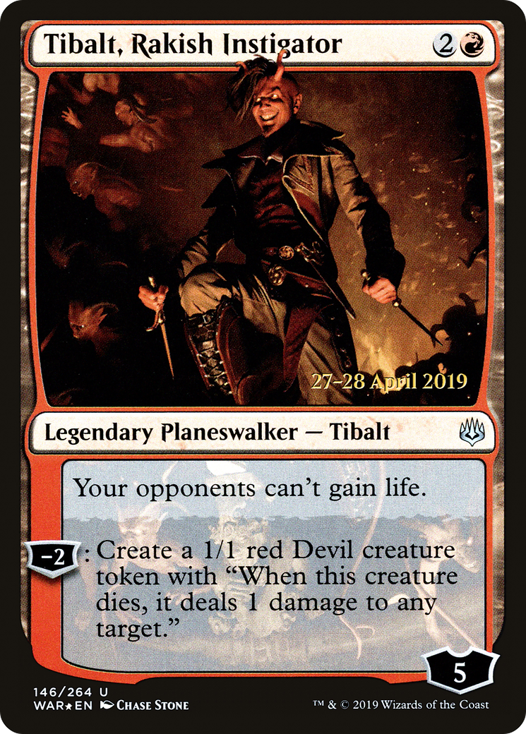 Image of Tibalt, Rakish Instigator (PRE-146S) - War of the Spark Promos Foil