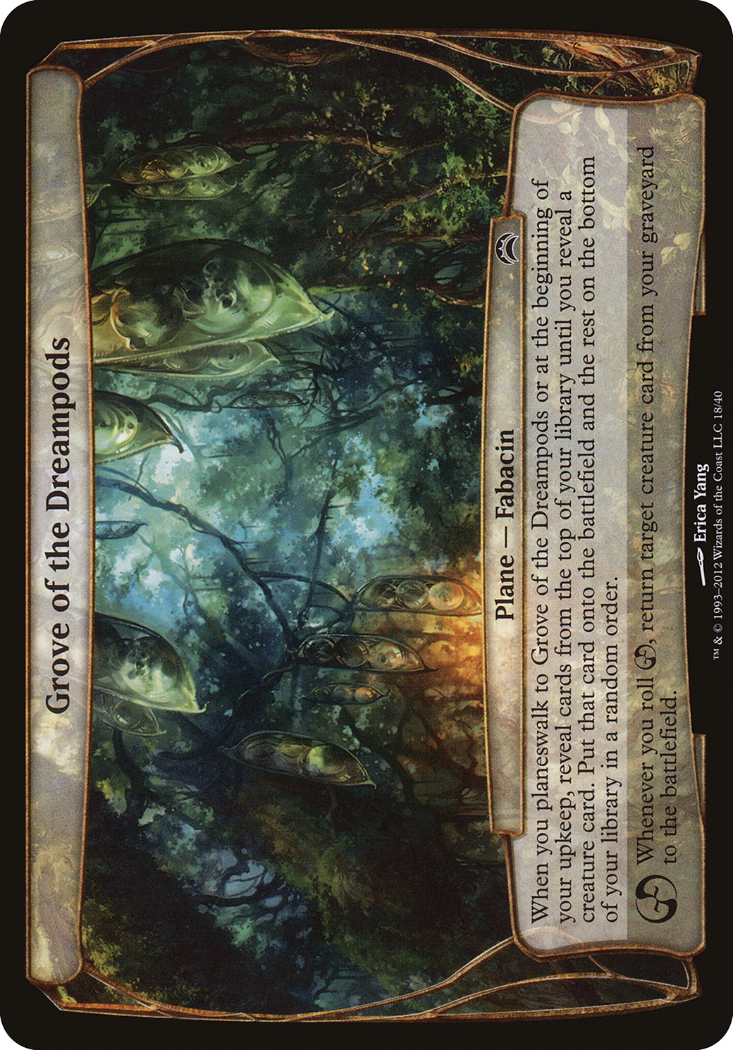 Image of Grove of the Dreampods (Planechase 2012) (OVER-018) - Planechase 2012 Planes