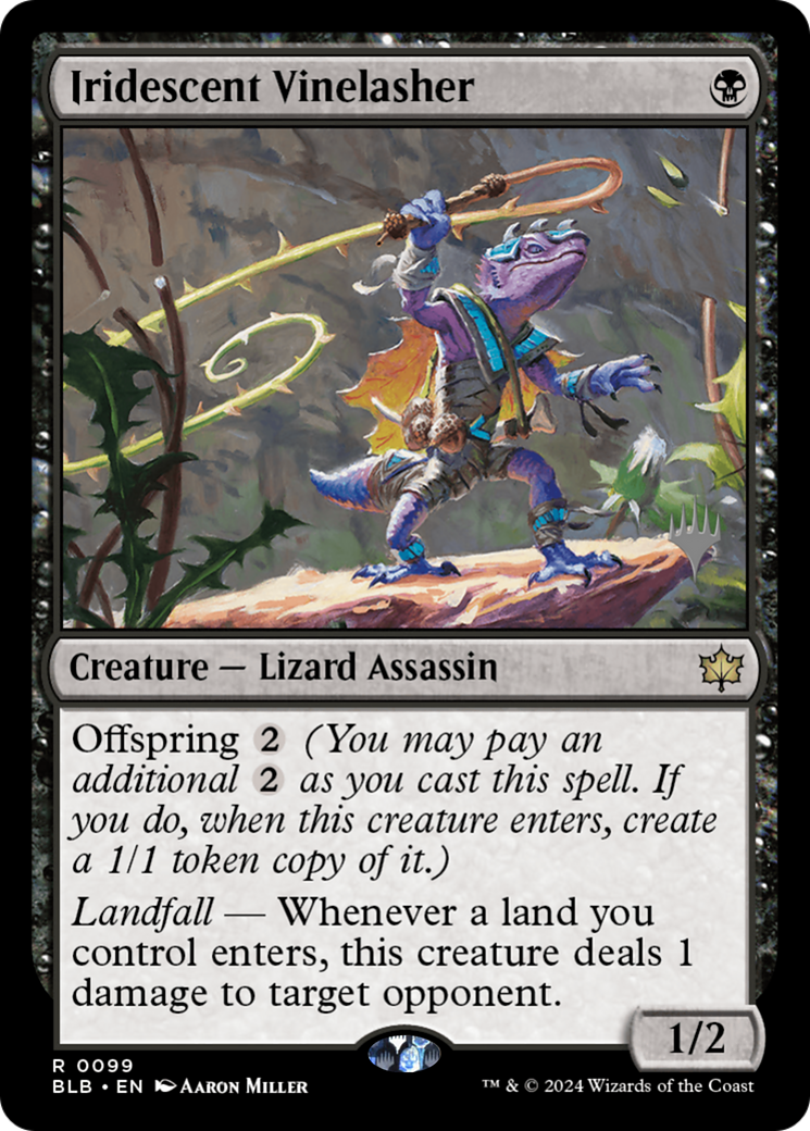 Image of Iridescent Vinelasher (PPBLB-099) - Bloomburrow Promos