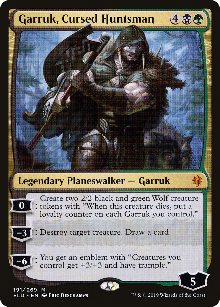 Image of Garruk, Cursed Huntsman (ELD-191) - Throne of Eldraine Foil