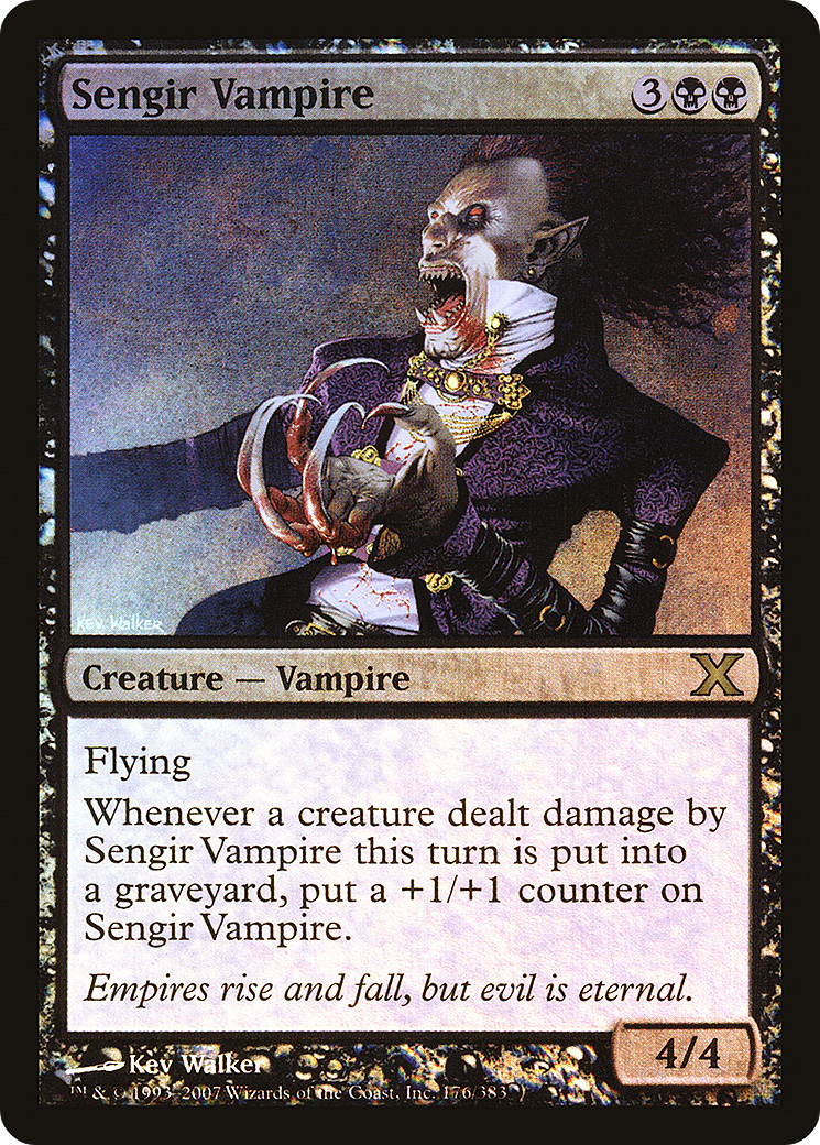 Image of Sengir Vampire (10E-176★) - Tenth Edition Foil