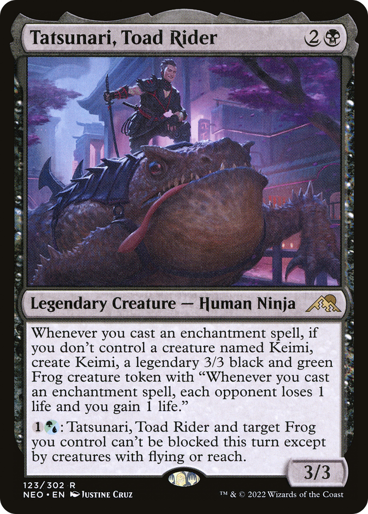Image of Tatsunari, Toad Rider (NEO-123) - Kamigawa: Neon Dynasty