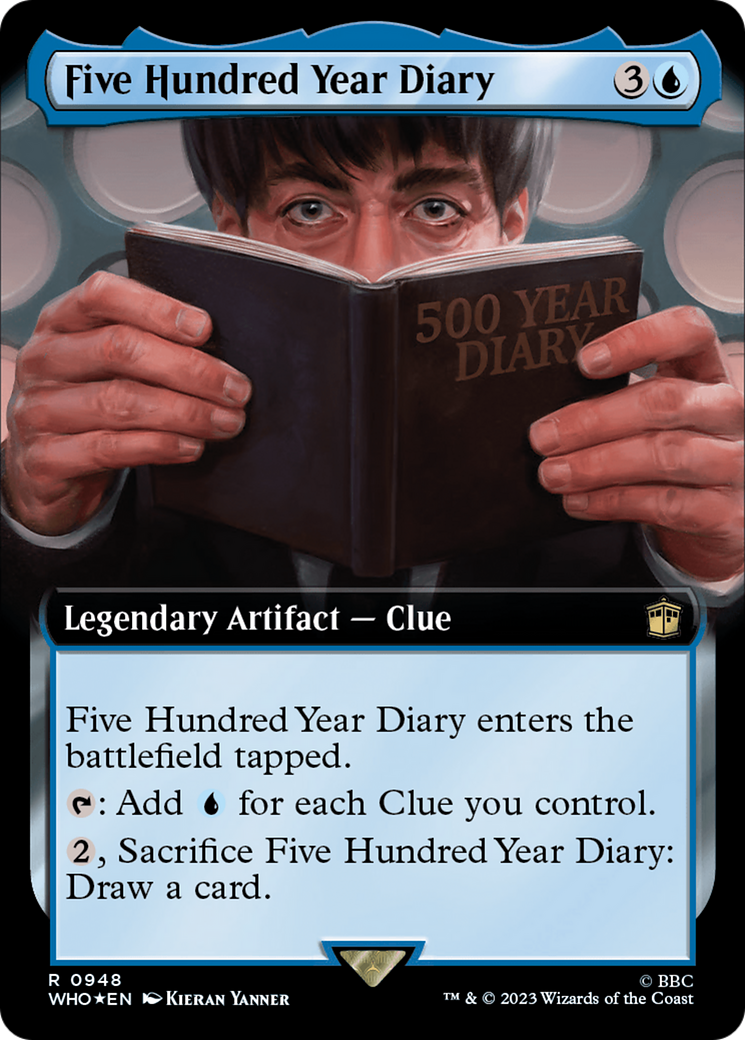 Image of Five Hundred Year Diary (Extended Art) (Surge Foil) (WHO-948) - Doctor Who: (Extended Art) Foil