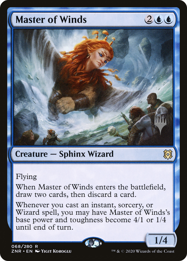 Image of Master of Winds (PPZNR-68P) - Zendikar Rising Promos Foil