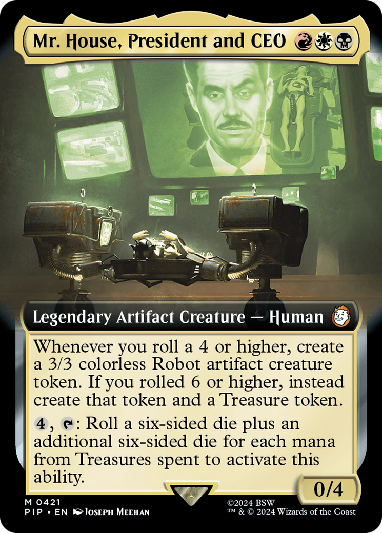 Image of Mr. House, President and CEO (Extended Art) (PIP-421) - Fallout: (Extended Art) Foil