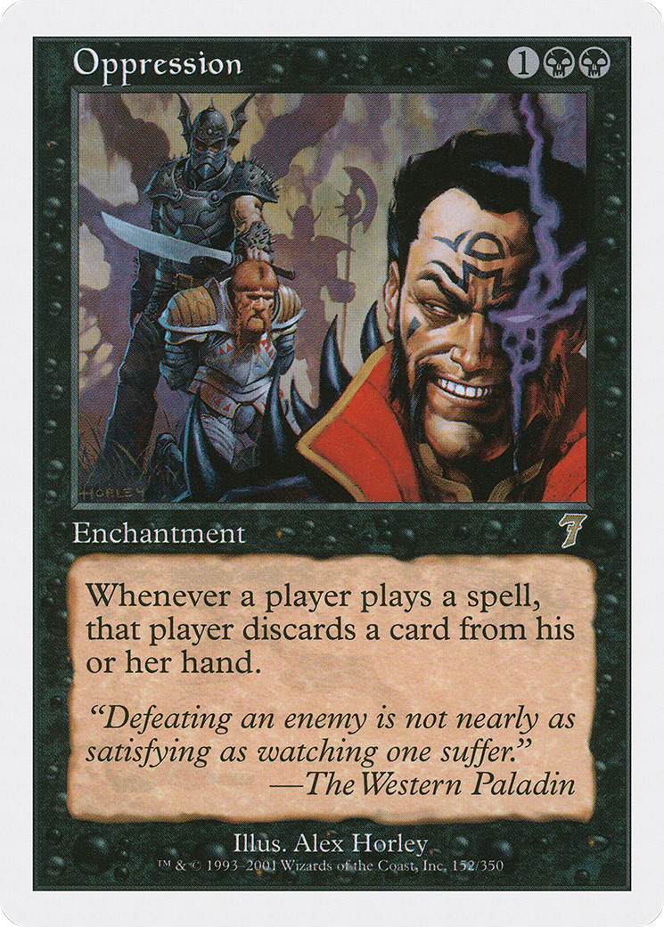 Image of Oppression (7ED-152★) - 7th Edition Foil
