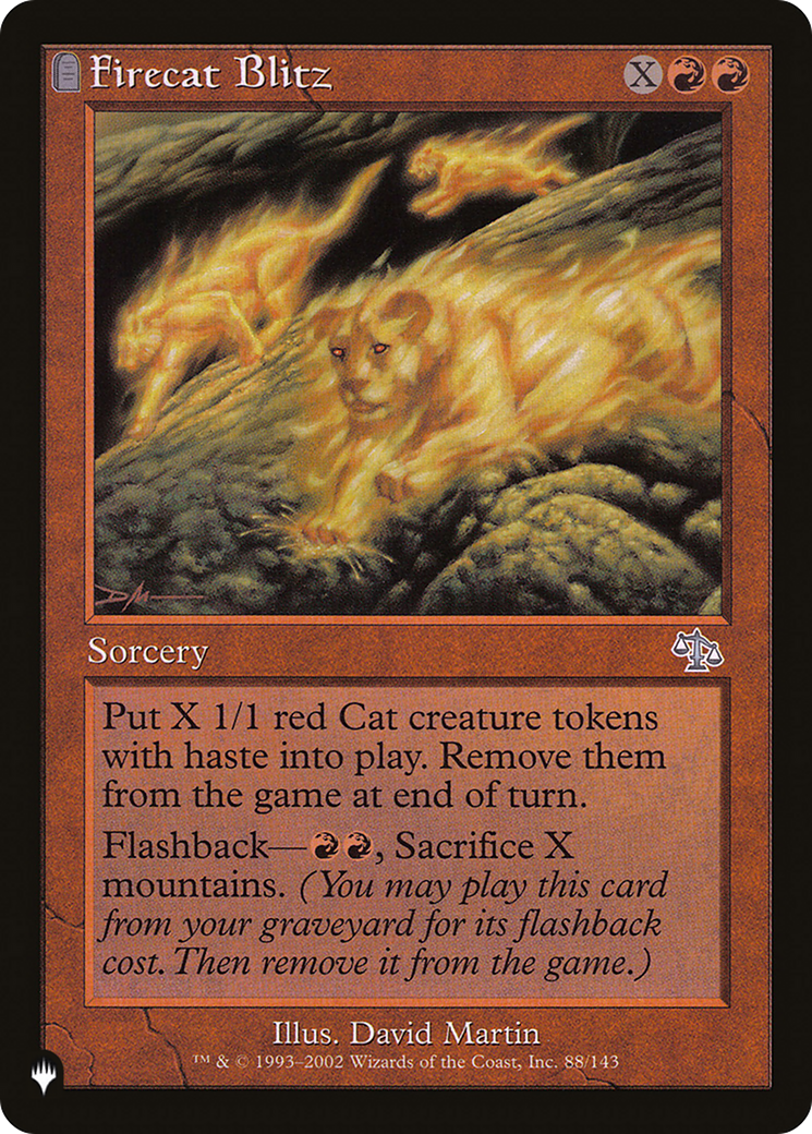 Image of Firecat Blitz (LIST-JUD-88) - The List: (tombstone)