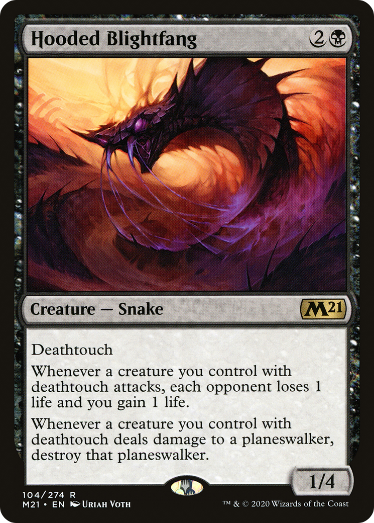 Image of Hooded Blightfang (M21-104) - Core Set 2021 Foil