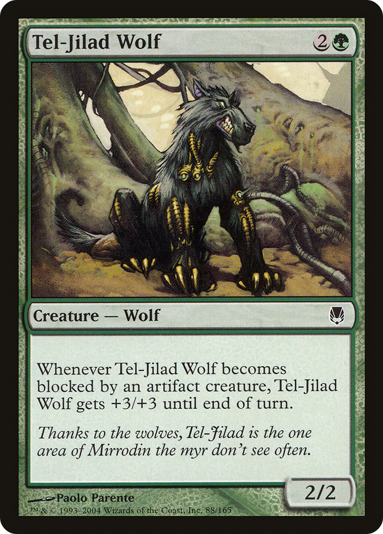 Image of Tel-Jilad Wolf (DST-088) - Darksteel Foil