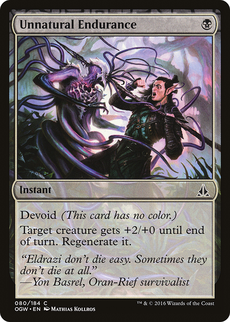 Image of Unnatural Endurance (OGW-080) - Oath of the Gatewatch: (devoid) Foil
