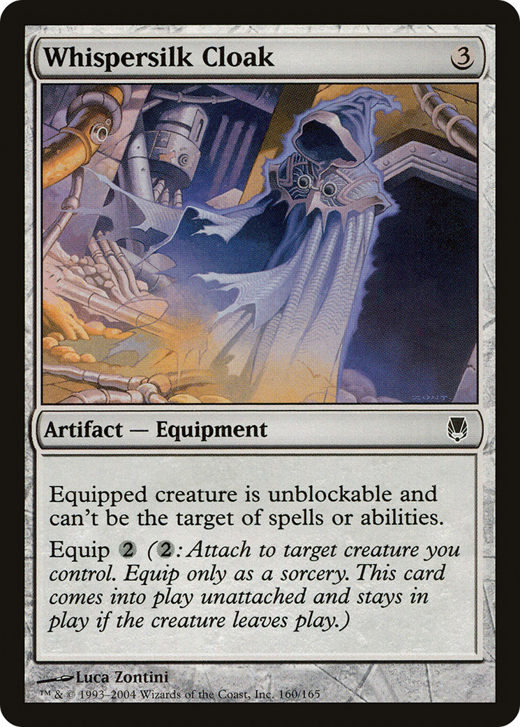 Image of Whispersilk Cloak (DST-160) - Darksteel Foil