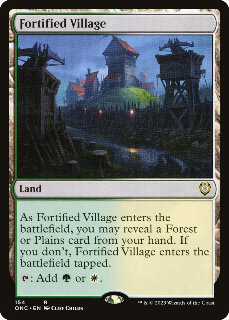 Image of Fortified Village (ONC-154) - Phyrexia: All Will Be One Commander