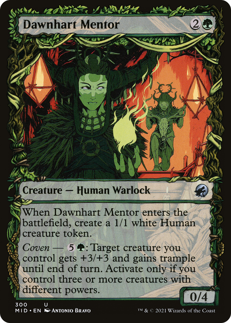 Image of Dawnhart Mentor (Showcase) (MID-300) - Innistrad: Midnight Hunt: (Showcase)
