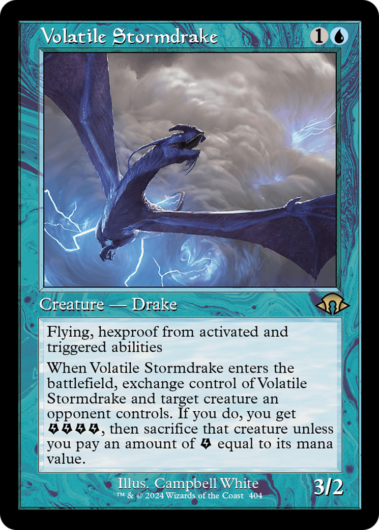 Image of Volatile Stormdrake (Retro Frame) (MH3-404) - Modern Horizons 3 Foil