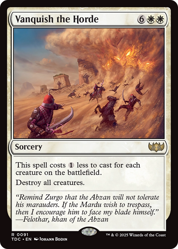 Image of Vanquish the Horde (TDC-091) - Commander: Tarkir: Dragonstorm