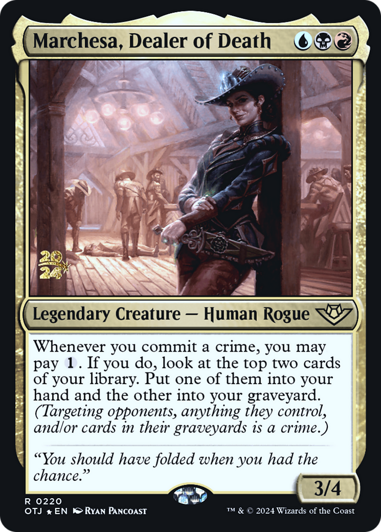 Image of Marchesa, Dealer of Death (PRE-220) - Outlaws of Thunder Junction Promos Foil