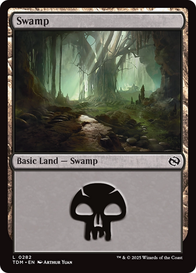 Image of Swamp (0282) (TDM-282) - Tarkir: Dragonstorm Foil