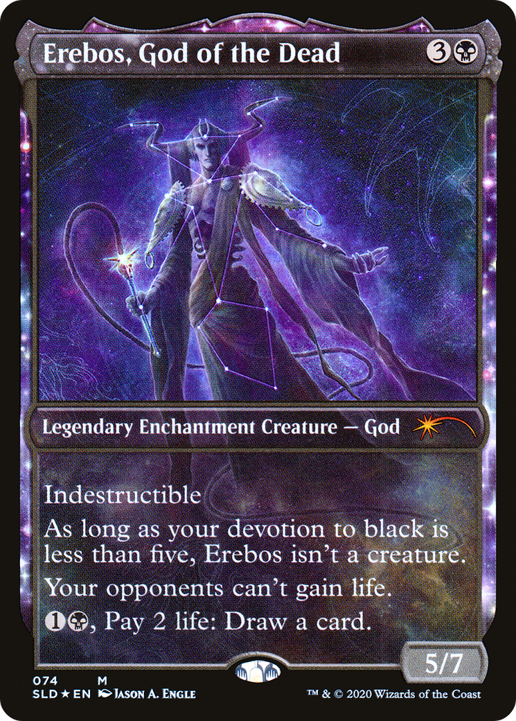 Image of Erebos, God of the Dead (SLD-074) - Secret Lair Drop: (enchantment, Showcase) Foil