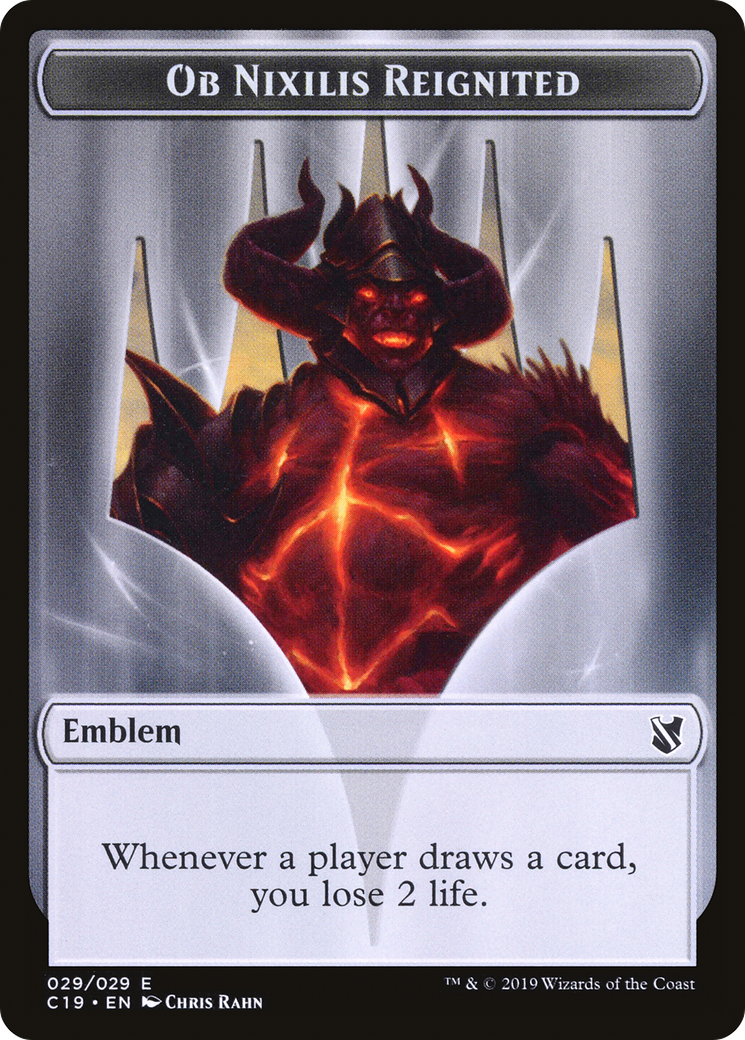 Image of Ob Nixilis Reignited Emblem (TC19-029) - Commander 2019 Tokens
