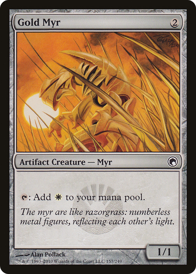 Image of Gold Myr (SOM-157) - Scars of Mirrodin Foil