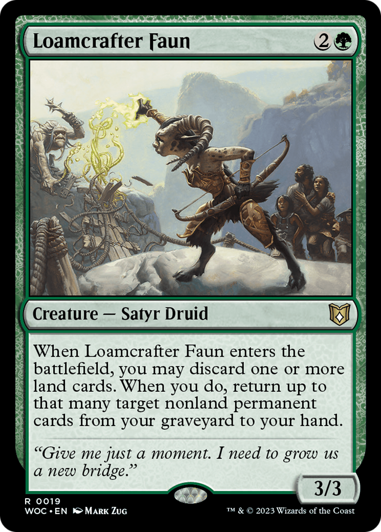 Image of Loamcrafter Faun (WOC-019) - Wilds of Eldraine Commander