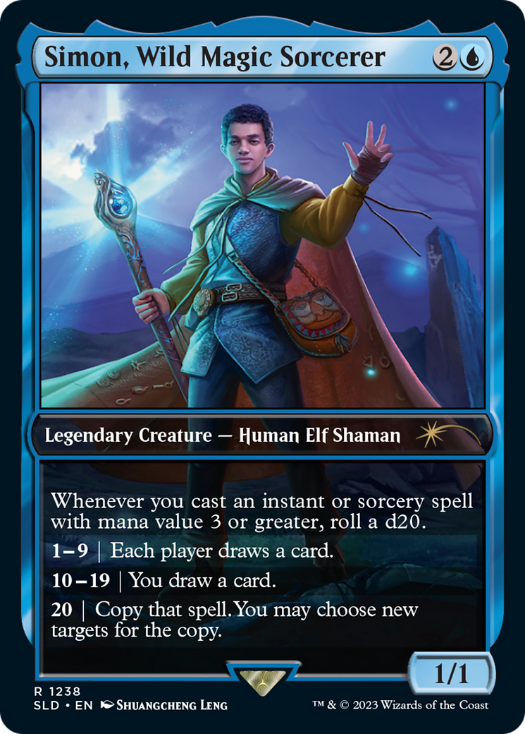 Image of Simon, Wild Magic Sorcerer (SLD-1238) - Secret Lair Drop / Simon, Wild Magic Sorcerer