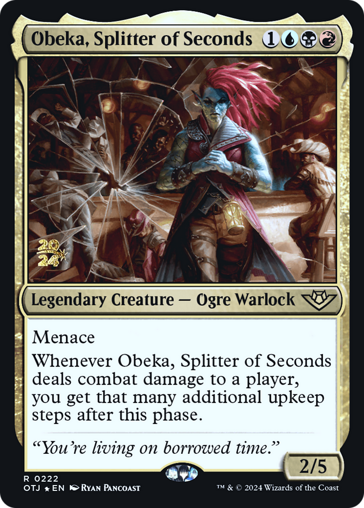 Image of Obeka, Splitter of Seconds (PRE-222) - Outlaws of Thunder Junction Promos Foil