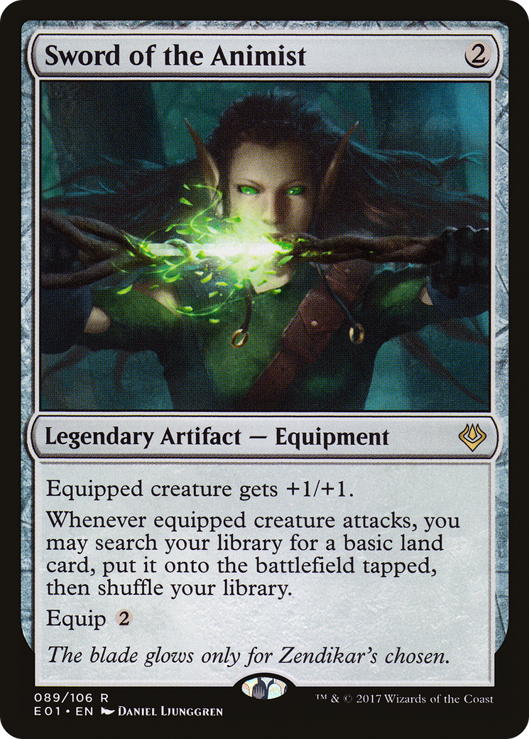Image of Sword of the Animist (AC2-089) - Archenemy: Nicol Bolas