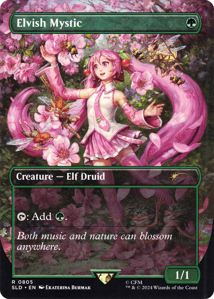 Image of Elvish Mystic (0805) (SLD-805) - Secret Lair Drop Foil