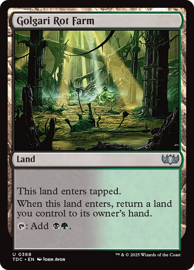 Image of Golgari Rot Farm (TDC-368) - Commander: Tarkir: Dragonstorm