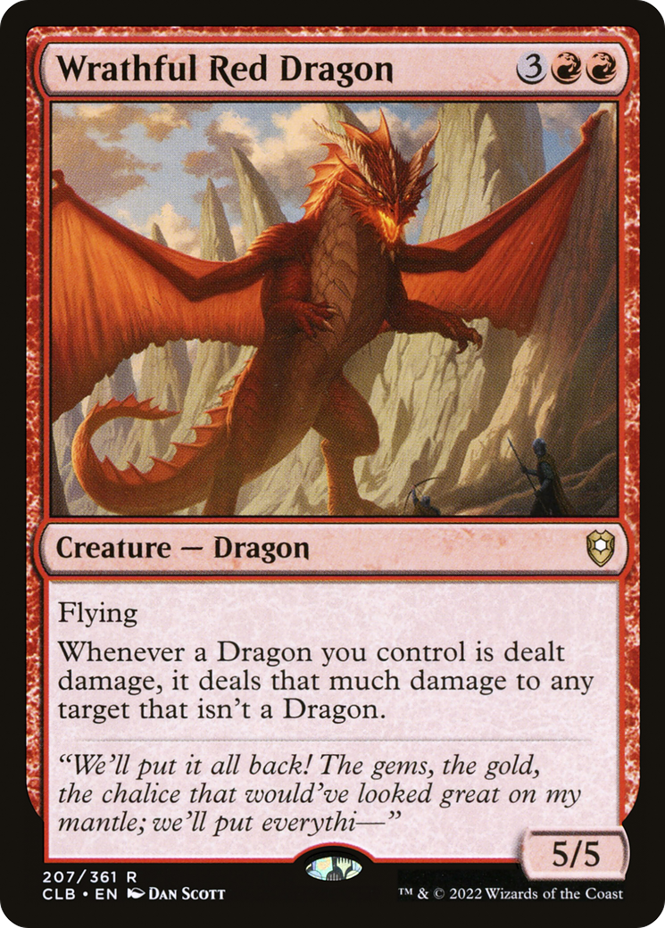 Image of Wrathful Red Dragon (CLB-207) - Commander Legends: Battle for Baldur's Gate