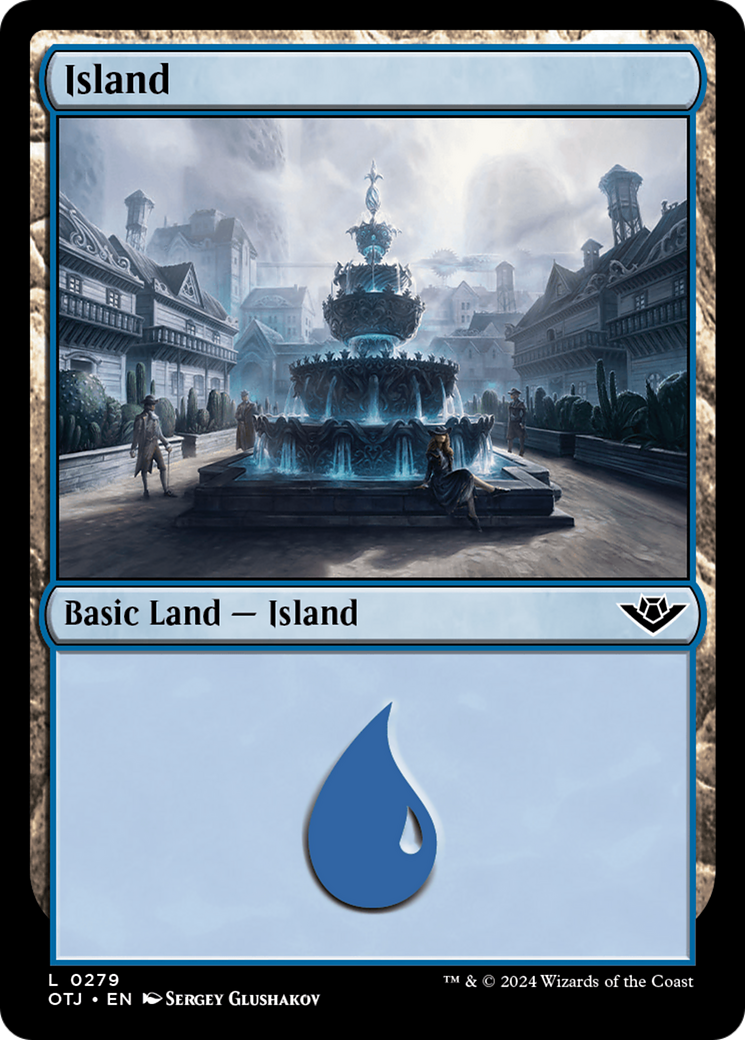 Image of Island (0279) (OTJ-279) - Outlaws of Thunder Junction Foil