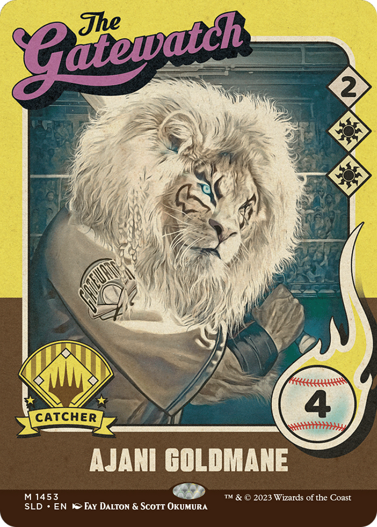 Image of Ajani Goldmane (1453) (SLD-1453) - Secret Lair Drop: (Full Art) (Borderless)