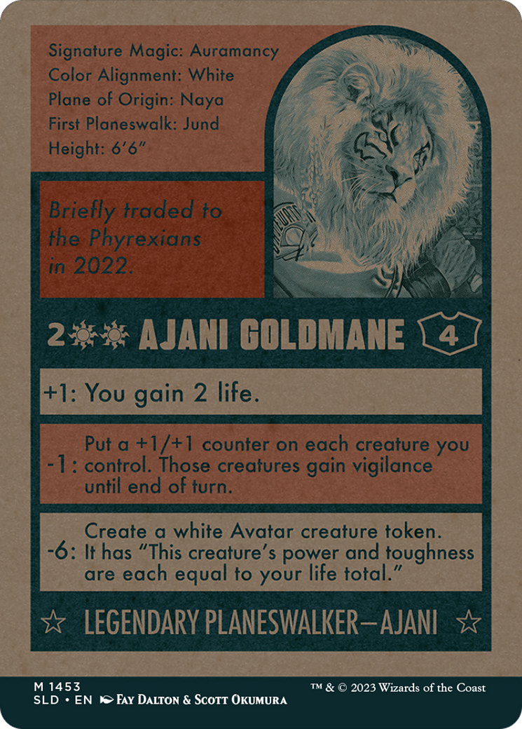 Image of Ajani Goldmane (1453) (SLD-1453) - Secret Lair Drop: (Full Art) (Borderless)