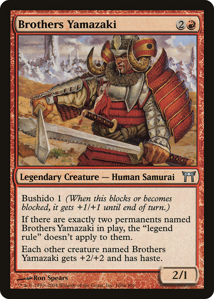Image of Brothers Yamazaki (160a Sword) (CHK-160A) - Champions of Kamigawa Foil