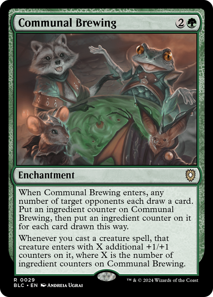 Image of Communal Brewing (BLC-029) - Bloomburrow Commander