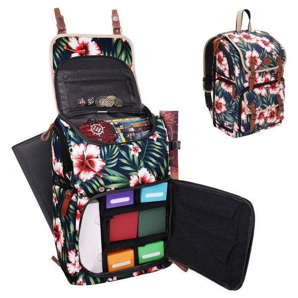 Enhance: Designer Edition Trading Card Storage Backpack Tropical Print