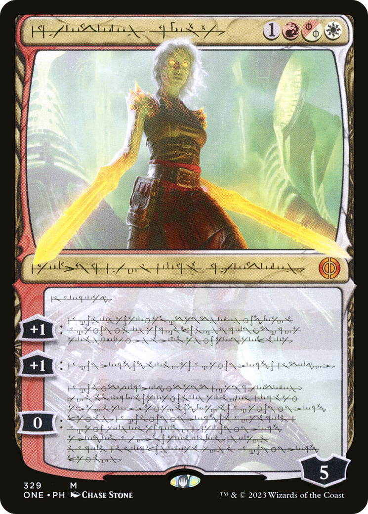 Image of Nahiri, the Unforgiving (Phyrexian) (ONE-329) - Phyrexia: All Will Be One: (Showcase) Foil