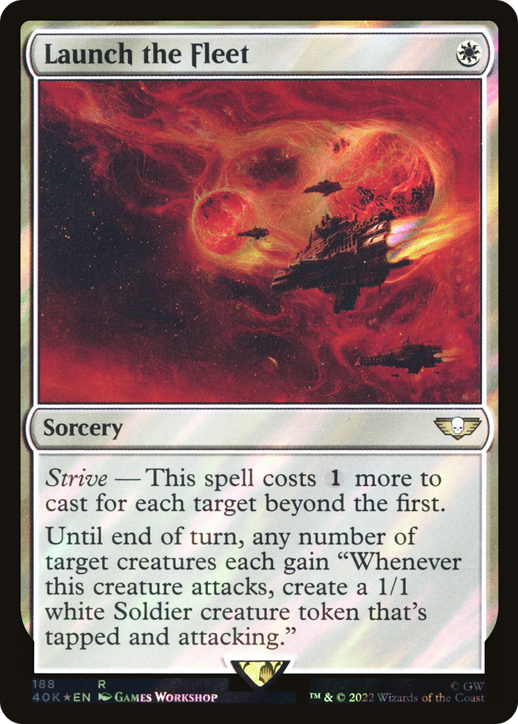 Image of Launch the Fleet (Surge Foil) (40K-188) - Warhammer 40,000 Commander Foil