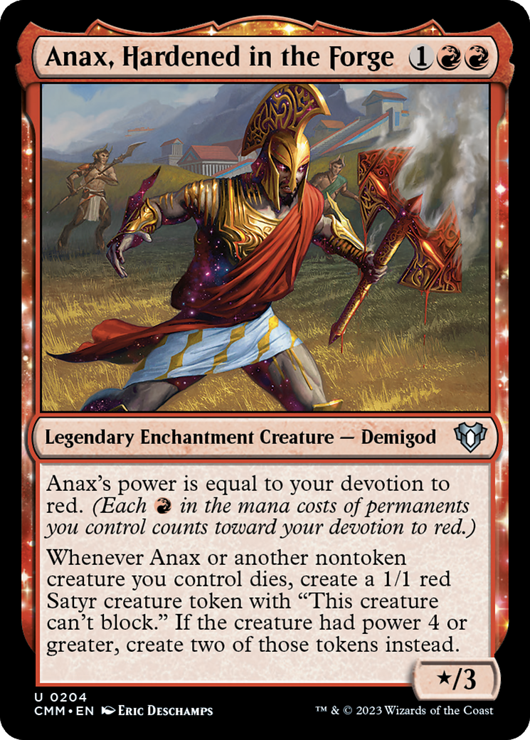 Image of Anax, Hardened in the Forge (CMM-204) - Commander Masters: (enchantment) Foil