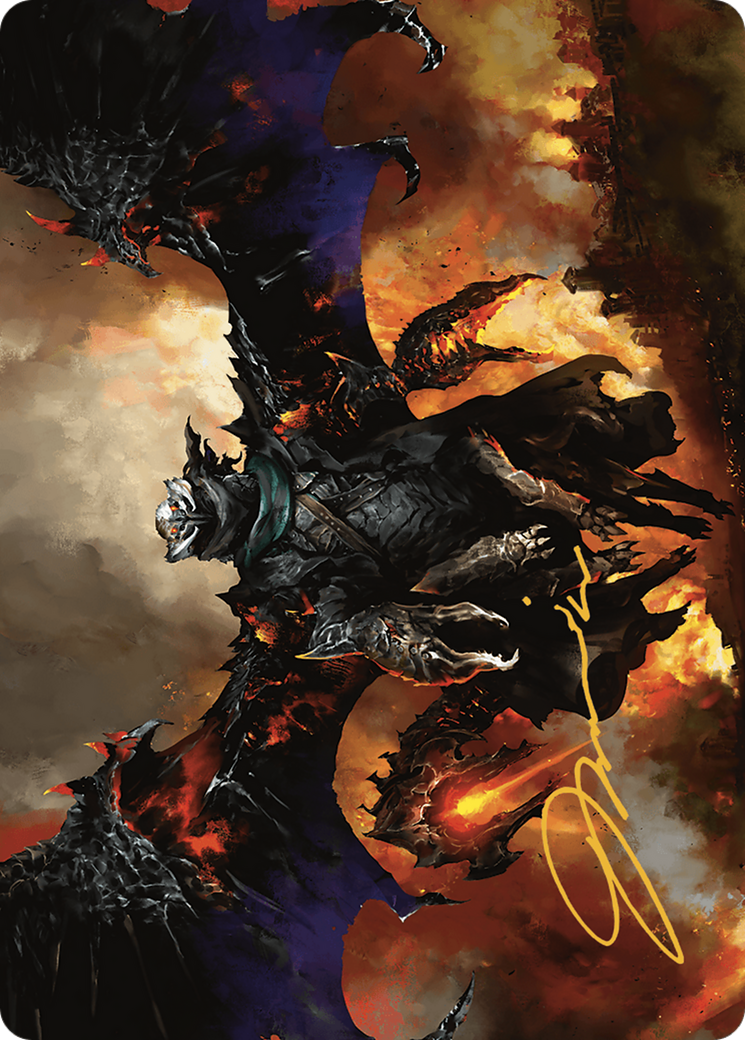 Image of Akul the Unrepentant // Akul the Unrepentant (AOTJ-016) - Outlaws of Thunder Junction Art Series (Borderless) Foil